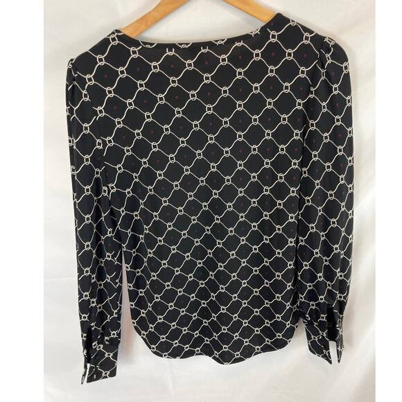 Ann Taylor Patterned Long Sleeve Blouse Size XS - Picture 6 of 6